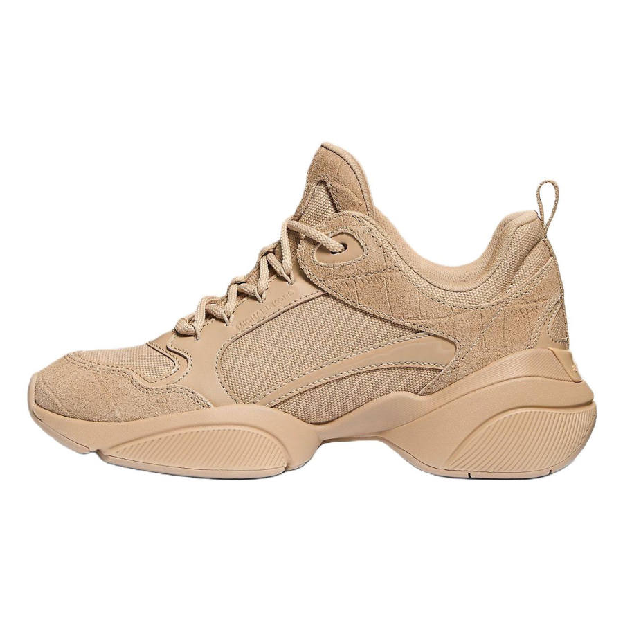 MICHAEL KORS Bowie Mixed Media Low top Chunky Sneakers Women's Khaki