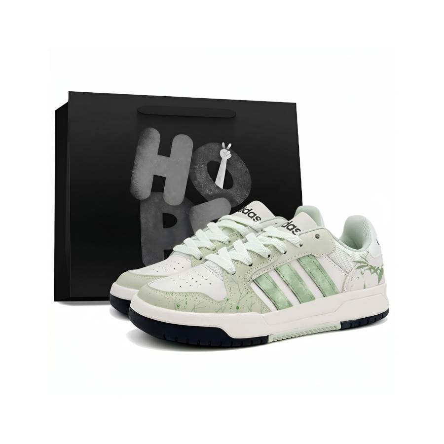 Adidas Adidas ENTRAP Green Pen Bamboo Grace Synthetic Leather, Split Cow Leather Slip Resistant Abrasion Resistant Low top