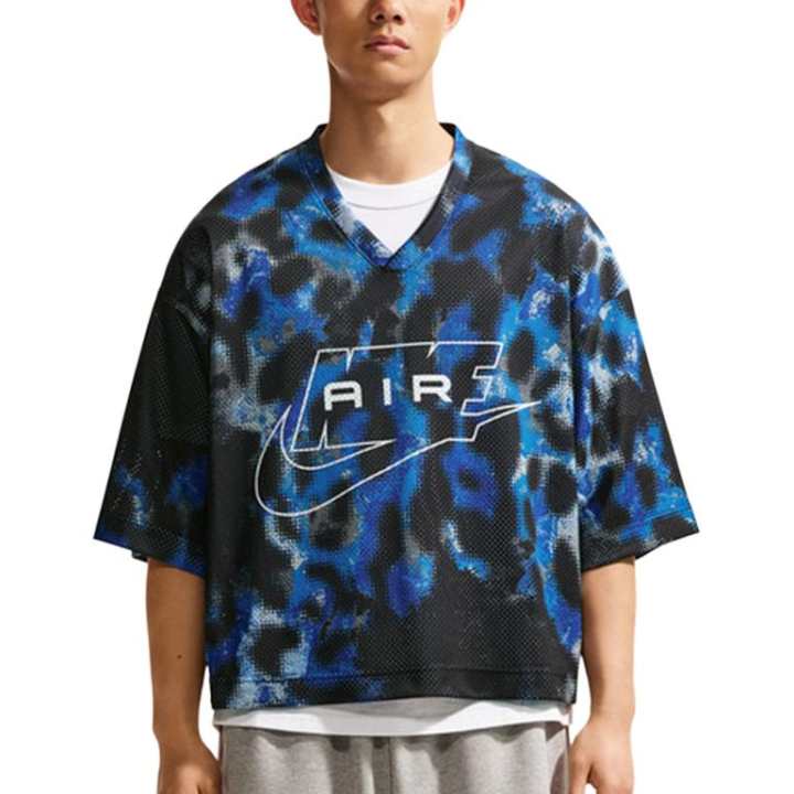 Nike Nike Air T Shirts Men's Blue/Black V Neck Moderate