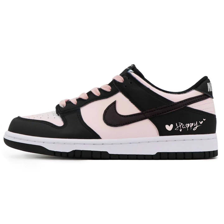 Nike Nike Dunk Mood Lightweight Breathable Low top Skateboard Shoes Unisex Black Pink