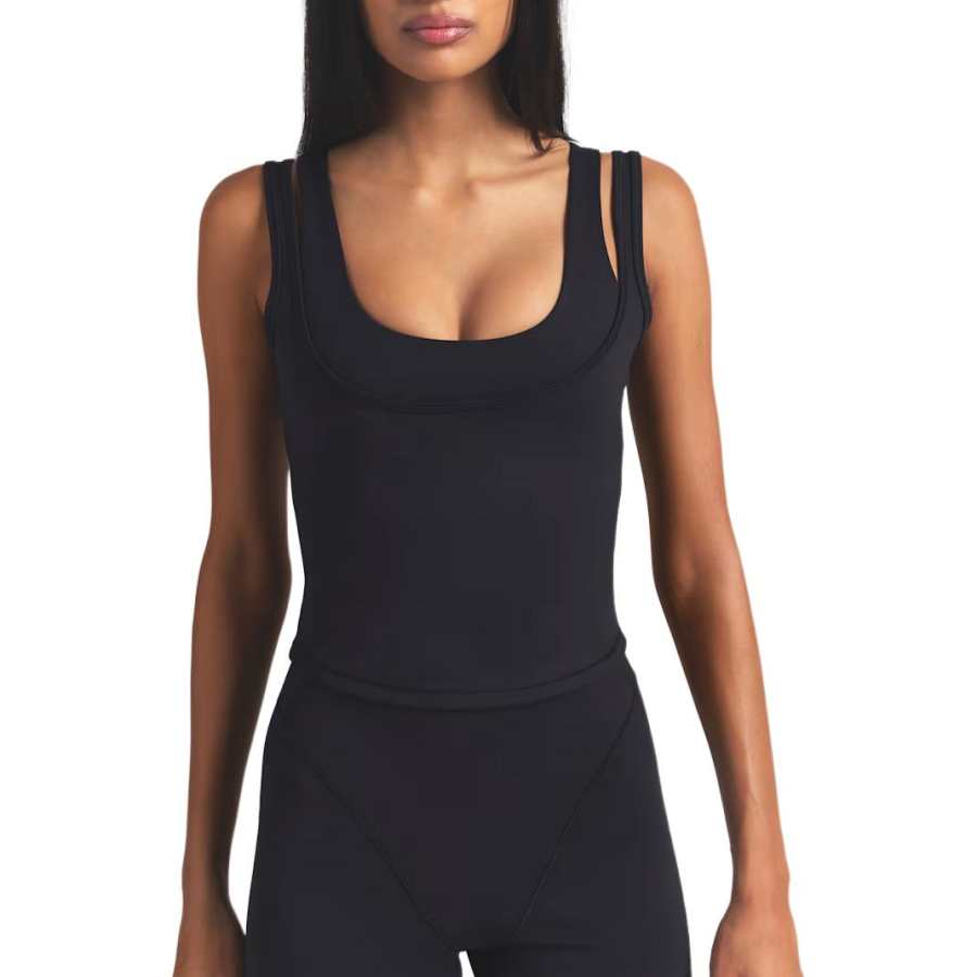Nike Nike Matte Sleeveless Sports Shirts Women's Obsidian Color Other