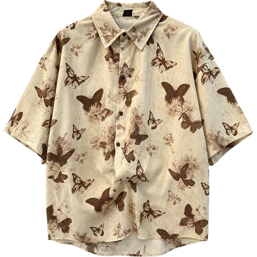 Lnga Landgre Shirts Men's Lapel Thin Other