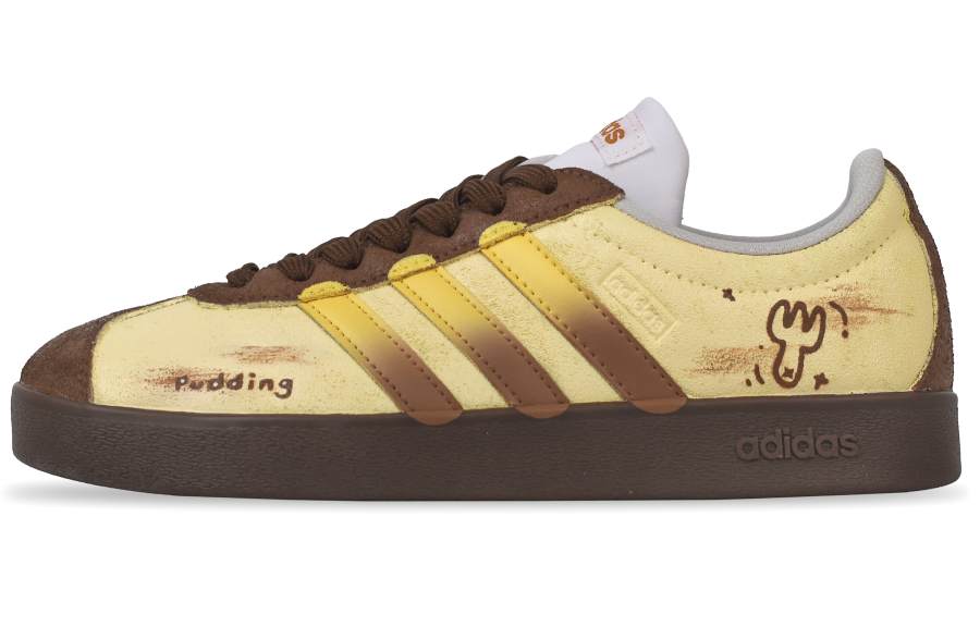 Adidas Adidas Vl Court Classic Caramel Pudding Balance Lightweight Low top German Army Trainers Unisex Yellow Brown