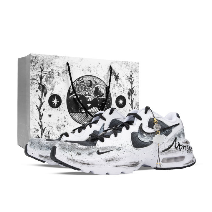 Nike Nike Air Max Fusion Low top Casual Running Shoes Unisex Black White Gray