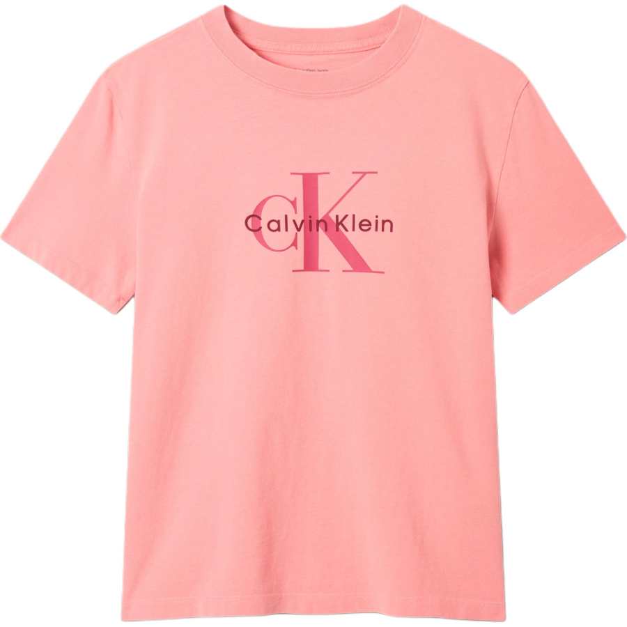 Calvin Klein T Shirts Women's Light Red Crew Neck