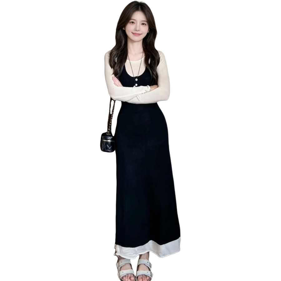 JBBCN Two Piece Skirt Sets Women's Crew Neck Moderate Long