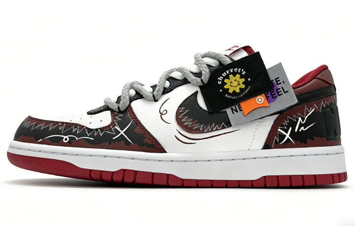 Nike Nike Big Low top Skateboard Shoes Men's Red Black