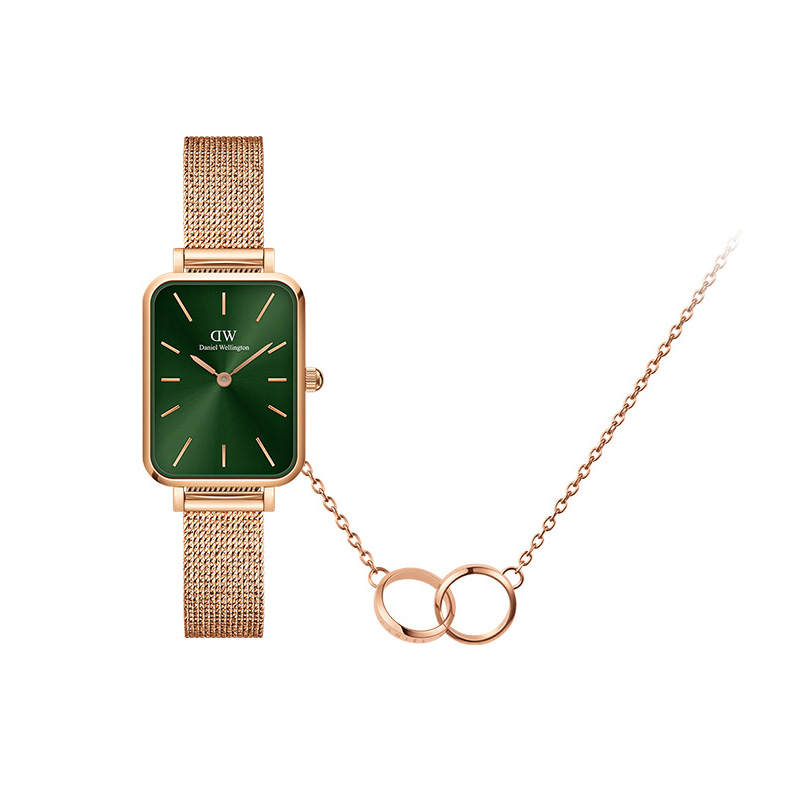 DW/DanielWellington Daniel Wellington Wrist Watches Quartz Movement Stainless Steel Watchband Green Dial Women's Watch