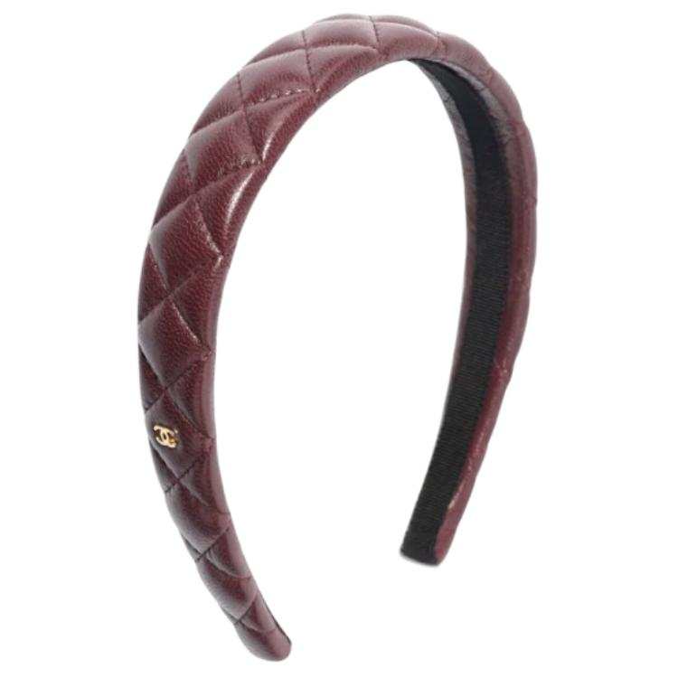 CHANEL CHANEL Headbands Unisex Dark Burgundy