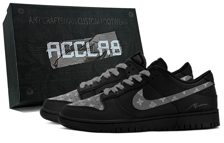 Nike Nike Dunk Abrasion Resistant Height Increasing Low top Skateboard Shoes Unisex Black Gray