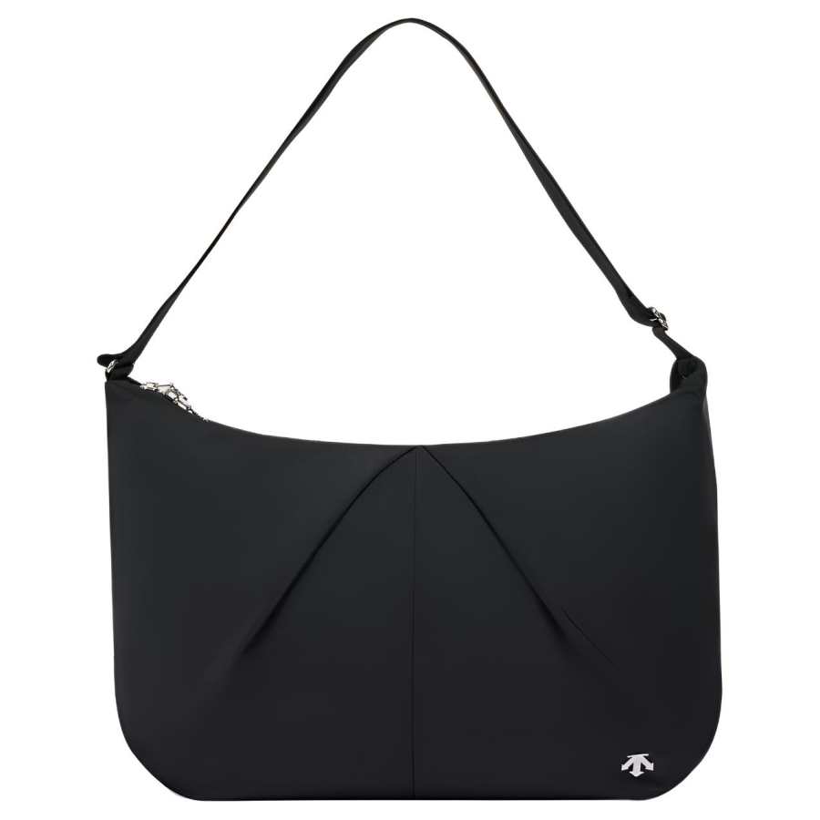 DESCENTE Women's Training Zip Closure Shoulder Bag, Crossbody Bag Regular Women's Black