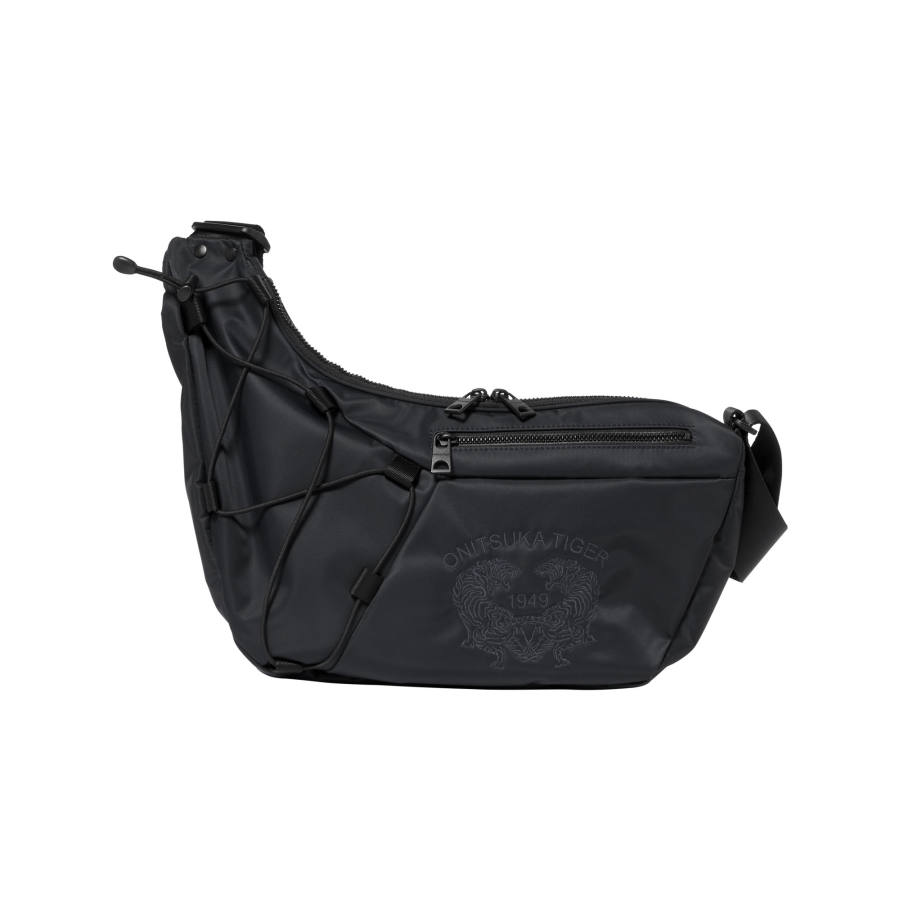 Onitsuka Tiger Polyamide Messenger Crossbody Bag Regular Unisex Black