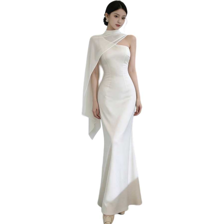 Cotton Gene Two Piece Skirt Sets Women's Asymmetrical Collar Moderate Long