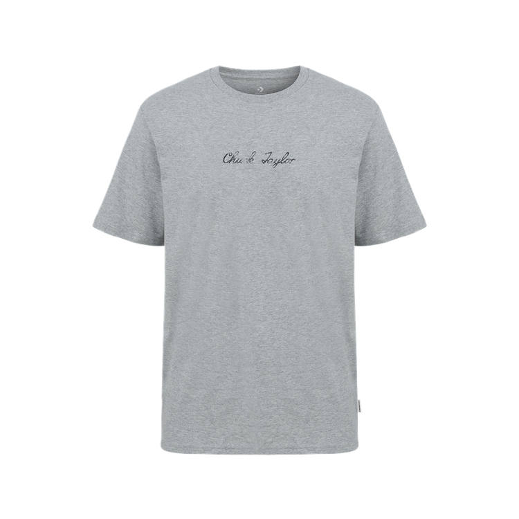 Converse Converse T Shirts Men's Gray Crew Neck Moderate