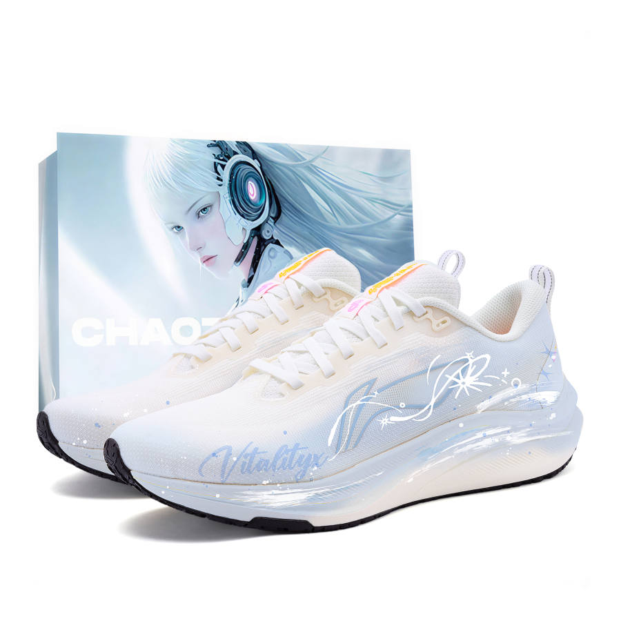 Li-Ning Li Ning Red Hare 8 Low top Casual Running Shoes Men's White Blue