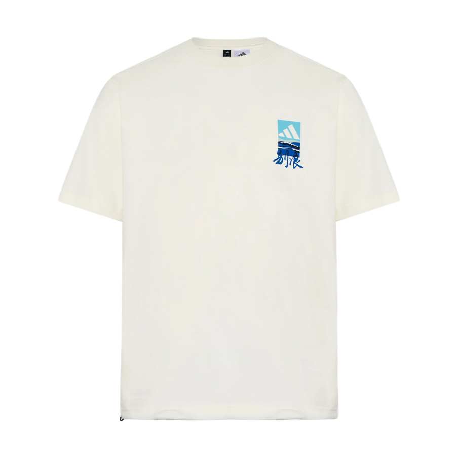 Adidas Adidas T Shirts Men's Jade White Crew Neck Moderate