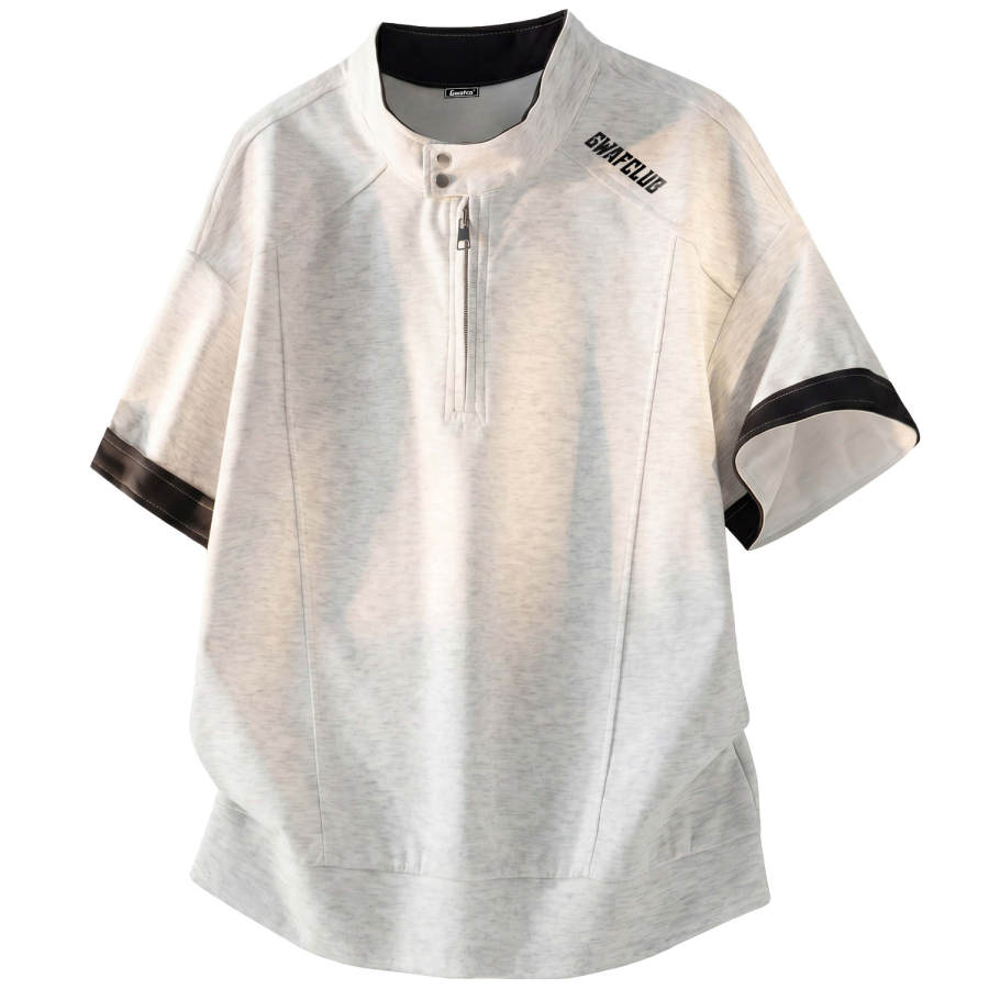 GWAF T Shirts Unisex Stand Collar Moderate Heavyweight