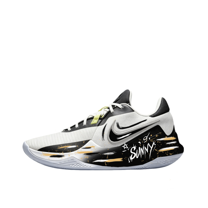Nike Nike Precision 6 Cushioning Slip Resistant Abrasion Resistant Low top Basketball Shoes Men's Black White