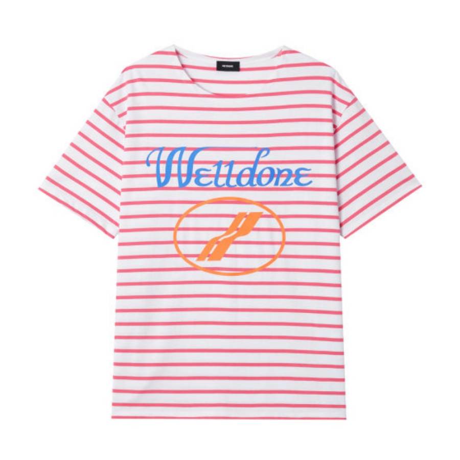 WE11DONE T Shirts Women's Pink Crew Neck Thin