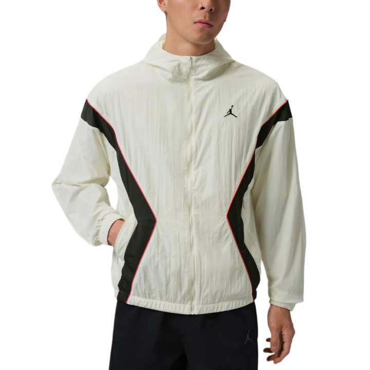 Jordan Jordan Jackets Men's White/Sail Black/Black Hooded Non Detachable Moderate Other