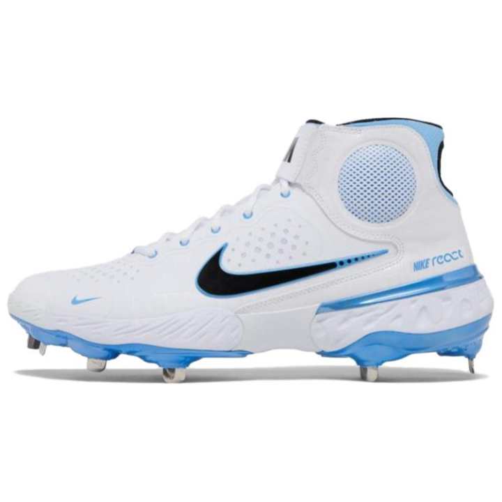 Nike Nike Alpha Huarache Elite 3 Comfortable Mid top Training Shoes Unisex White Blue