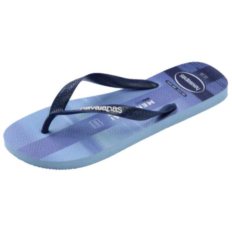 Havaianas Rubber Sole Abrasion Resistant Flip Flops Men's Blue