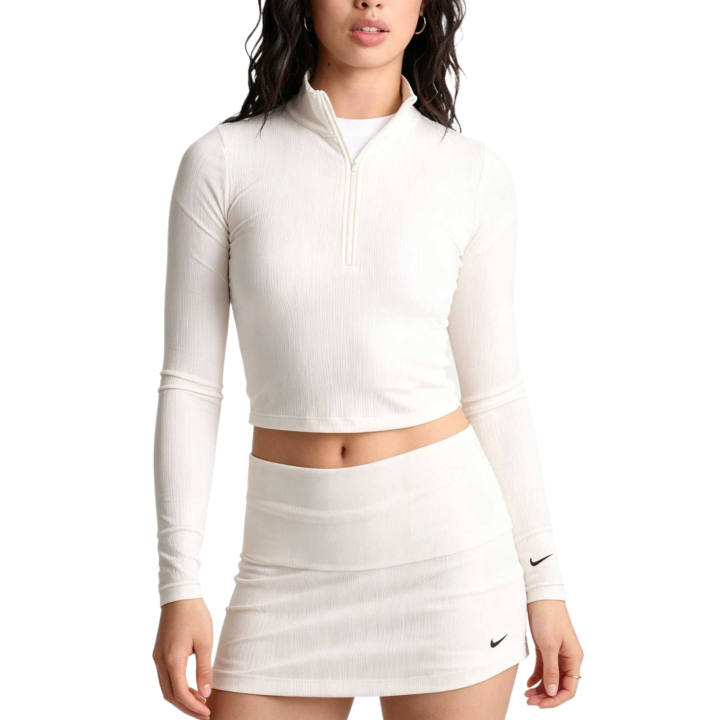 Nike Nike Knitwear Women's Sail White/Black Stand Collar Moderate
