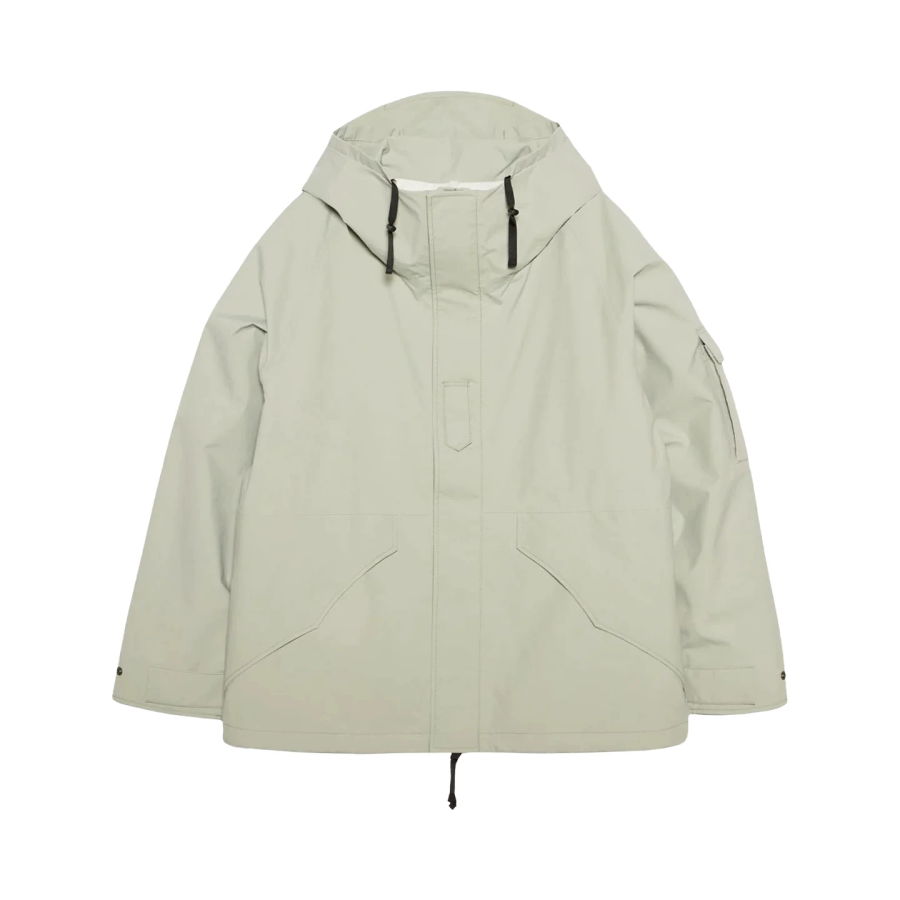 Nanamica Jackets Unisex Harbor Bay Gray Hooded Non Detachable Moderate Straight Fit