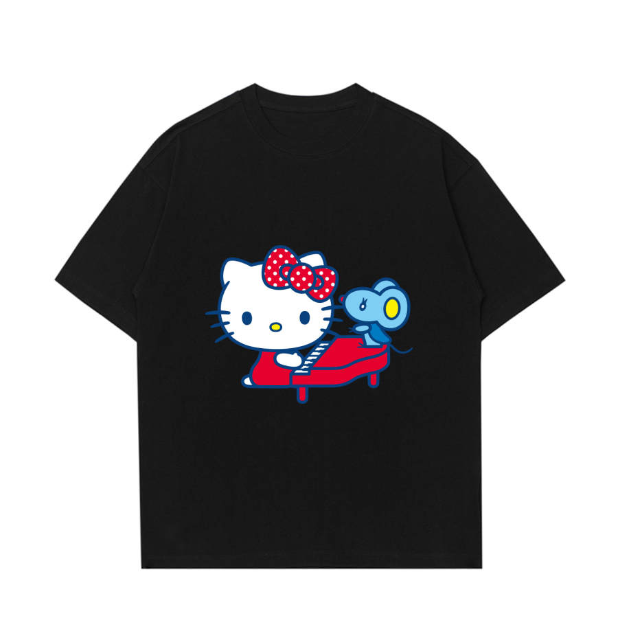 Sanrio x Hello Kitty Hello Kitty Summer Drop Shoulder Sleeve T Shirt Women's