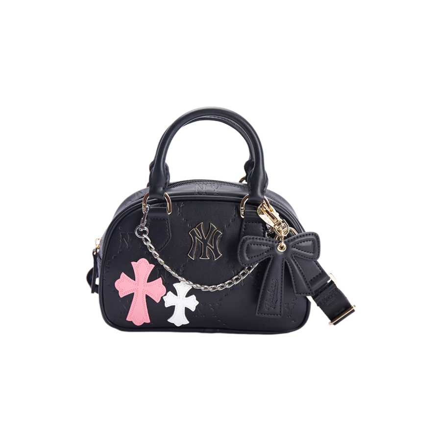 MLB Artificial Leather Bubble Jellyfish, Blackberry Cocoa Crossbody Handbag Regular Kids' Black