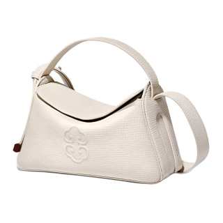 GUANYI Grain Top Grain Cow Leather Crossbody Bag, One Shoulder Handbag Women's White/Brown/Black
