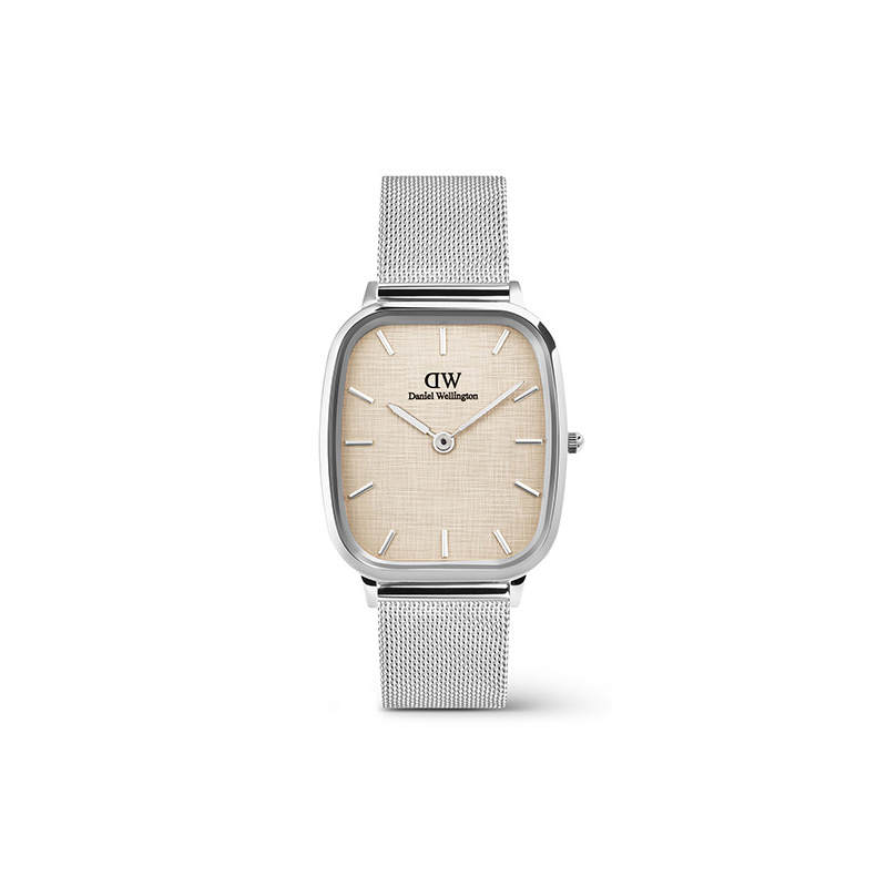 DW/DanielWellington Daniel Wellington Windy Collection Wrist Watches Quartz Movement Stainless Steel Watchband Beige Watch Dial