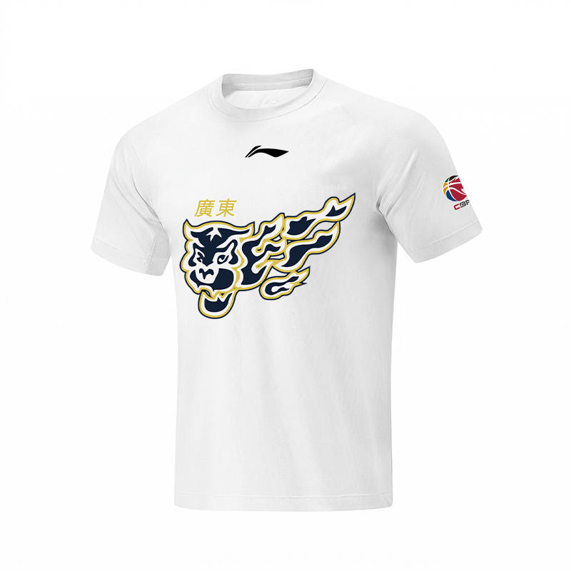 Li-Ning Li Ning T Shirts Unisex White Crew Neck