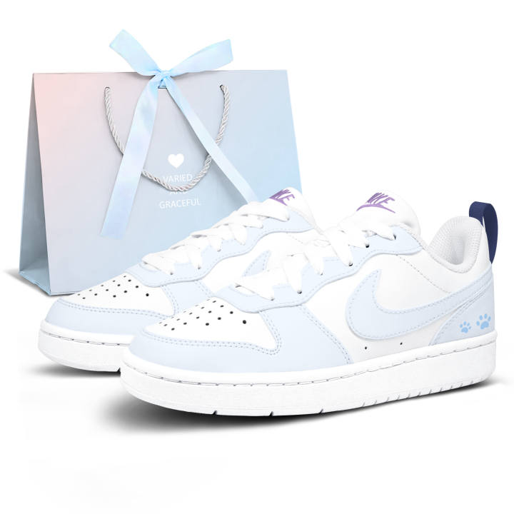 Nike Nike Court Borough Cloud Meow Surf Low top Kids' Skateboarding Shoes Light Blue Unisex
