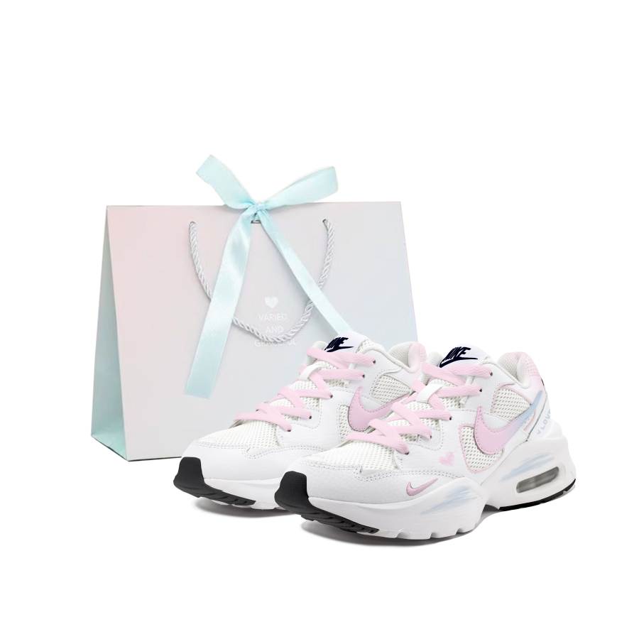 Nike Nike Air Max Fusion Cushioning Lightweight Low top Air Cushion Running Shoes Women's Blue Pink