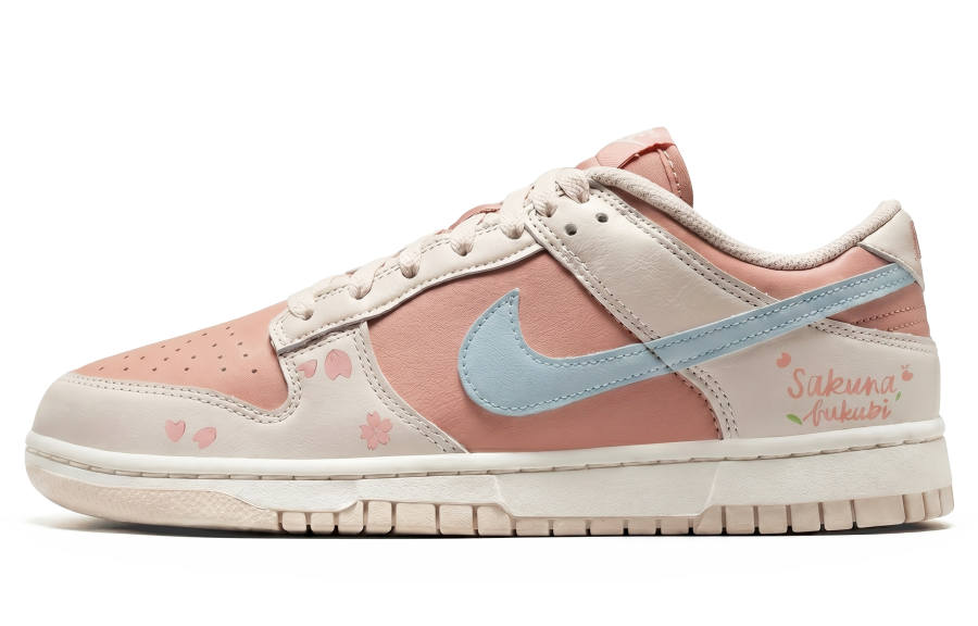 Nike Nike Dunk Slip Resistant Abrasion Resistant Low top Skateboard Shoes Women's Blue Pink
