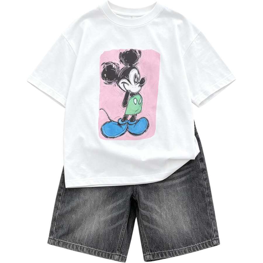 Disney Kids Casual Sportswear Crew Neck Moderate Stretch