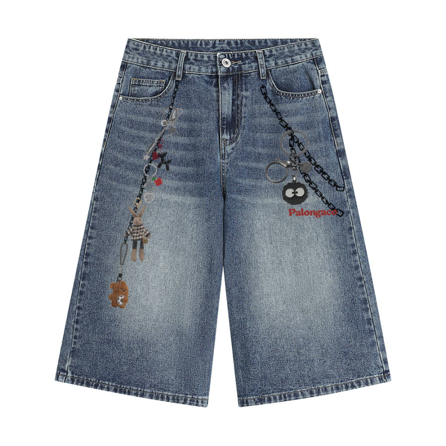 PAL ONGACO Denim Shorts Unisex Moderate