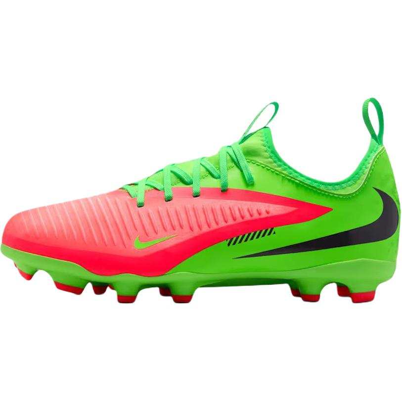 Nike Nike Phantom 6 Slip Resistant Low top Soccer Shoes Red Green Kids'