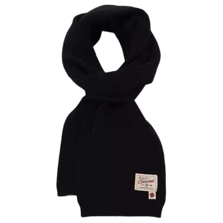 COVERNAT Wool Knit Scarves Women's Black/Gray