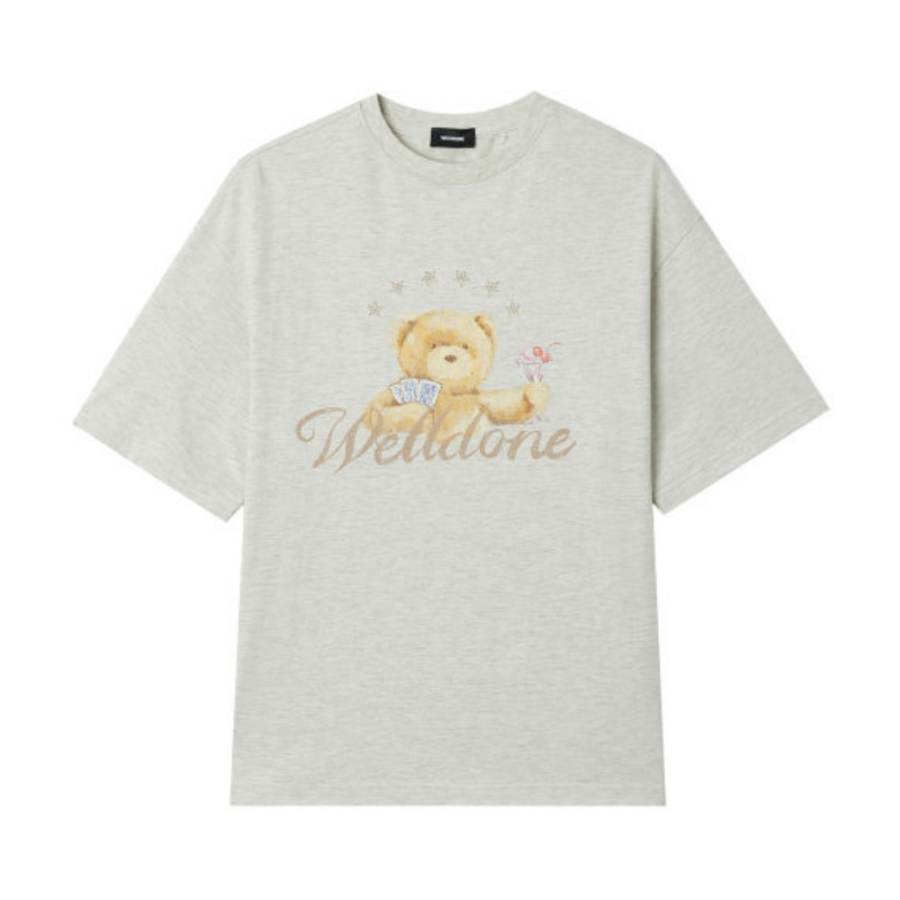 WE11DONE T Shirts Women's Brown Crew Neck Moderate