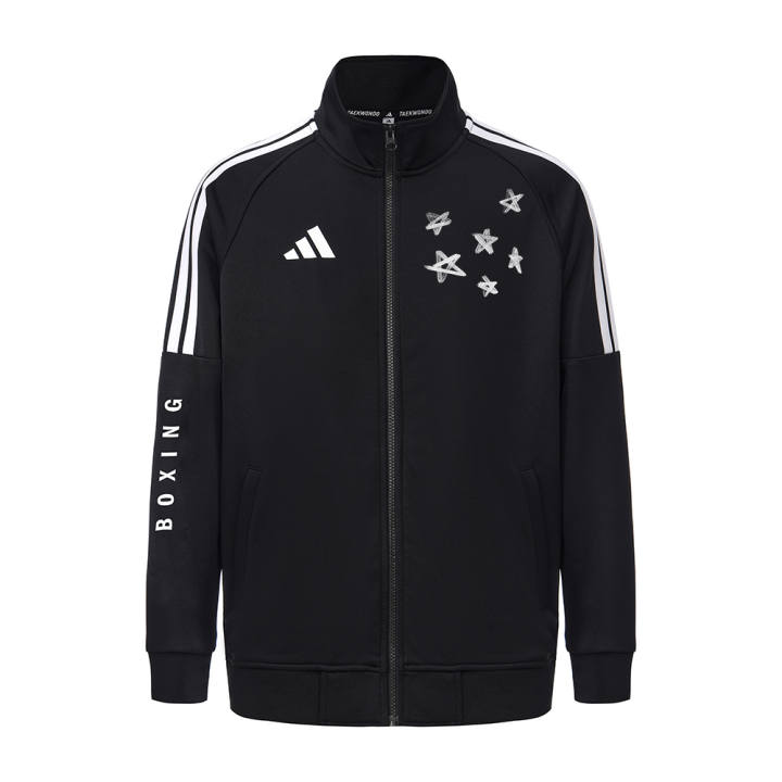 Adidas Adidas 3 Stripes Jackets Unisex Black Stand Collar Moderate Other