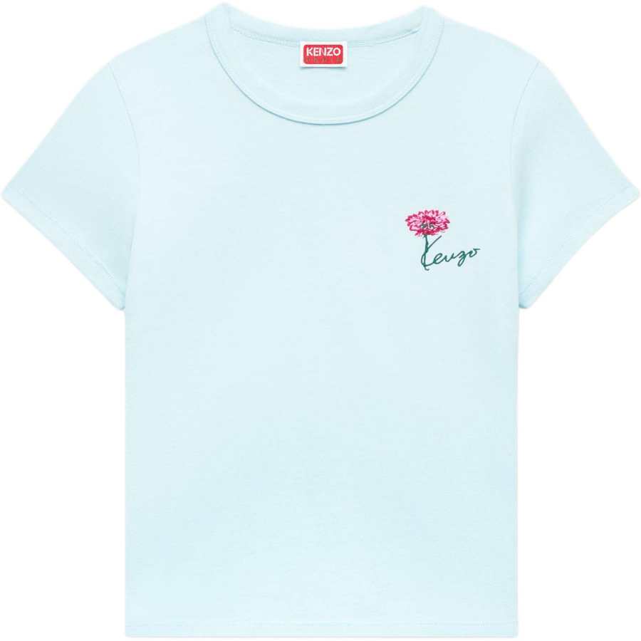KENZO T Shirts Women's Blue Crew Neck Moderate