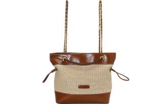 URBAN REVIVO Fabric Backpack Regular Women's Khaki Brown