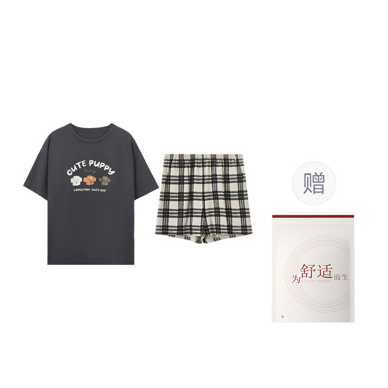 HONGDOUJUJIA Pajama Set Women's Dark Gray