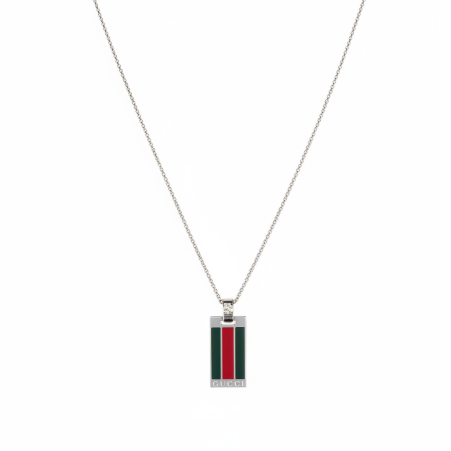 GUCCI GUCCI Interlocking G 925 Sterling Silver Necklaces Unisex Silver