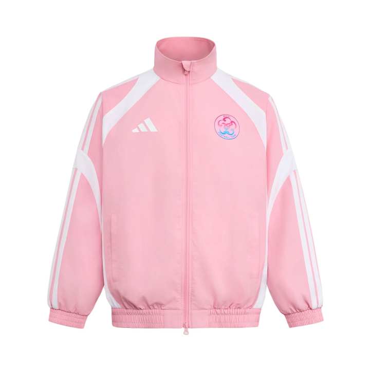 Adidas Adidas Jackets Unisex Light Pink/White Stand Collar Moderate Other