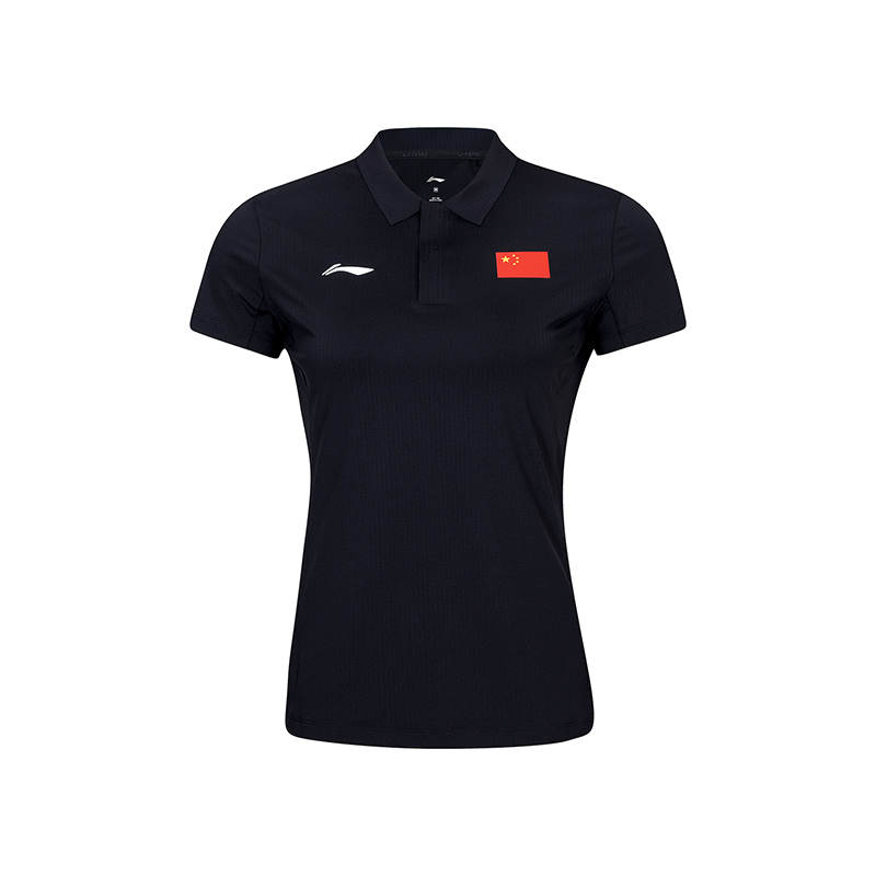 Li-Ning Li Ning Polo Shirts Women's Deep Blue Lapel Moderate