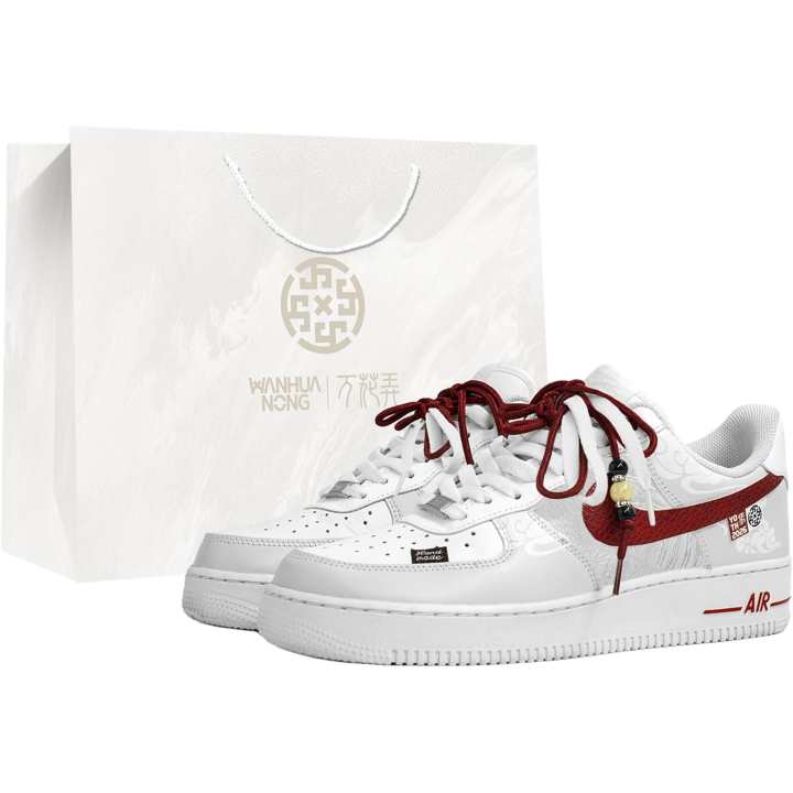 Nike Nike Air Force 1 Kaleidoscope, Wisteria, Shopping Bag Leather Slip Resistant Abrasion Resistant Cushioning