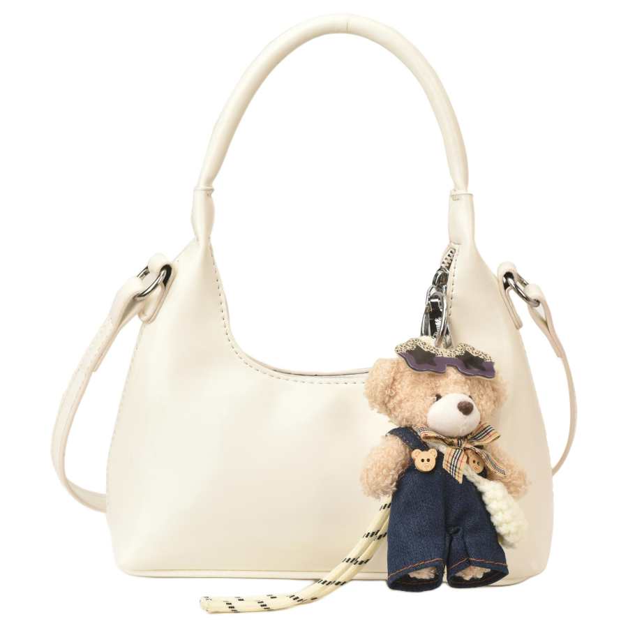 YALU Pu Crossbody Handbag Women's White/Black/Silver/Pink